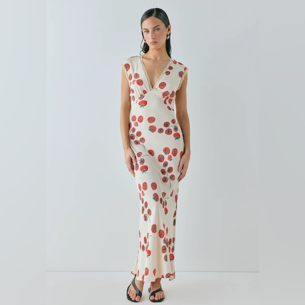 NWT VRG GRL Vintage Lover Bias Cut Maxi Dress Roma